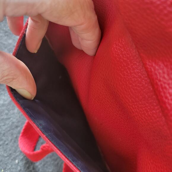 Tommy Hilfiger red leather purse Bag Crossbody - Picture 6 of 14